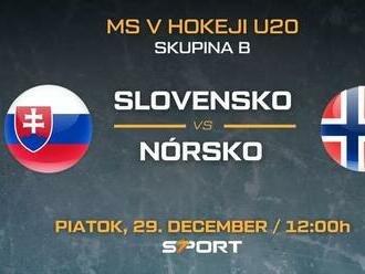 Slovensko – Nórsko na MS v hokeji do 20 rokov 2024 – program, zostavy, live stream zadarmo