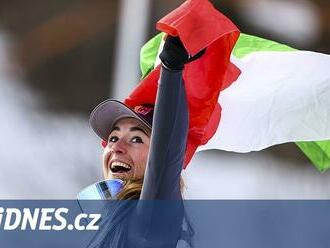 Nejtvrdší holka, říká o ní Shiffrinová. Goggiaová a její pády. Dál ale vítězí