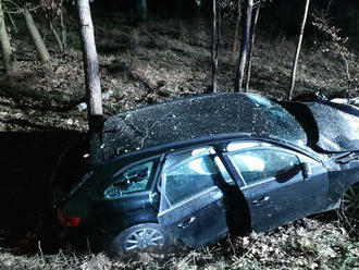 Muž při jízdě přerazil dva stromy v Opočínku, skončil v péči zdravotníků