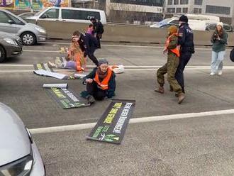 Aktivisté polili ve Vídni silnici motorovým olejem. Jednu z protestujících žen to velmi rychle vytrestalo