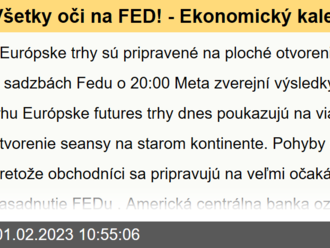 Všetky oči na FED! - Ekonomický kalendár