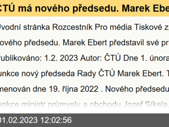 ČTÚ má nového předsedu. Marek Ebert představil své priority