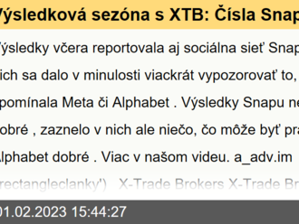 Výsledková sezóna s XTB: Čísla Snapu naznačujú dobré výsledky pre Metu a Alphabet, akcie -16 % - VIDEO