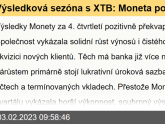 Výsledková sezóna s XTB: Moneta pozitivně překvapuje trh