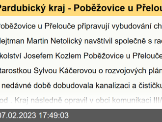 Pardubický kraj - Poběžovice u Přelouče připravují vybudování chodníku v obci