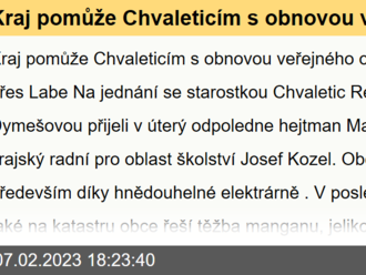 Kraj pomůže Chvaleticím s obnovou veřejného osvětlení u lávky přes Labe