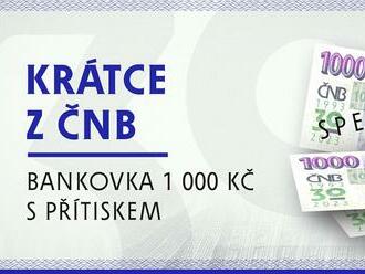 ČNB vydá výroční bankovku 1 000 Kč s přítiskem kolku -   přesně 30 let od zahájení úspěšného rozdělení česko-slovenské měny.