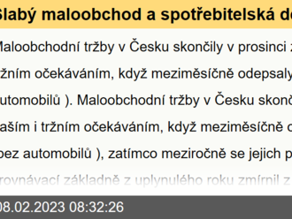 Slabý maloobchod a spotřebitelská deprese