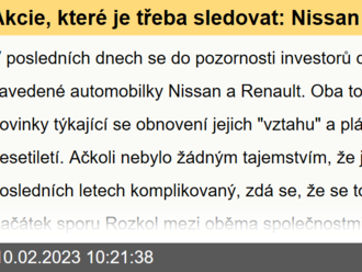 Akcie, které je třeba sledovat: Nissan a Renault