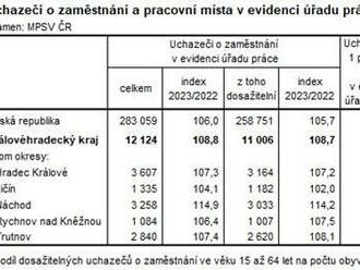 Podíl nezaměstnaných v lednu v Královéhradeckém kraji vzrostl