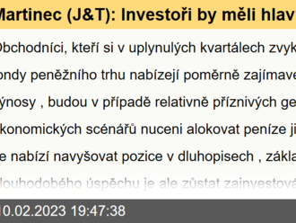 Martinec  : Investoři by měli hlavně zůstat na trhu, nabízí se brzký větší vstup do dluhopisů