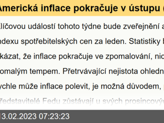 Americká inflace pokračuje v ústupu  