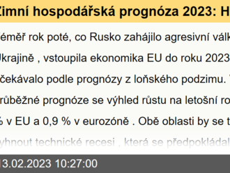 Zimní hospodářská prognóza 2023: Hospodářství EU se vyhne recesi, ale stále čelí nepříznivým okolnostem