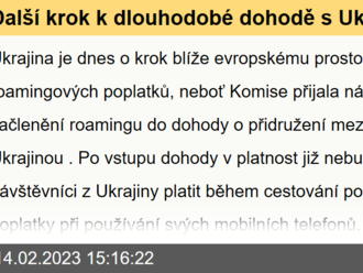 Další krok k dlouhodobé dohodě s Ukrajinou o roamingu za domácích podmínek