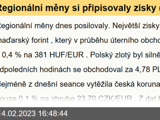 Regionální měny si připisovaly zisky  