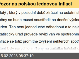 Pozor na polskou lednovou inflaci