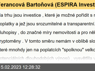 Ferancová Bartoňová  : V jednoduchosti je síla, kvůli poplatkům nejsem velká fanynka certifikátů