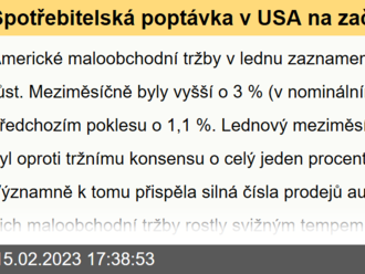 Spotřebitelská poptávka v USA na začátku roku výrazně ožila  