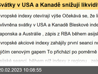 Svátky v USA a Kanadě snižují likviditu - Ekonomický kalendář