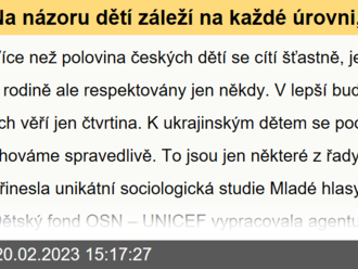 Na názoru dětí záleží na každé úrovni, i té vládní. Političky a politici si vyslechli hlasy současné mladé generace