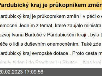 Pardubický kraj je průkopníkem změn i v péči o duševně nemocné