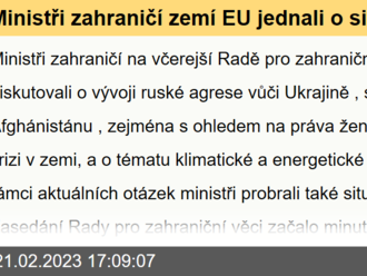 Ministři zahraničí zemí EU jednali o situaci na Ukrajině a v Afghánistánu