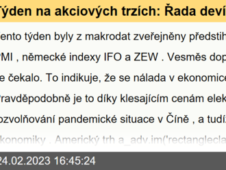 Týden na akciových trzích: Řada devíti po sobě jdoucích týdenních seancí se přetrhla - Komentář