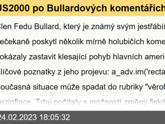 US2000 po Bullardových komentářích maže část ztrát