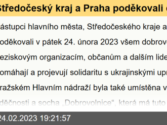 Středočeský kraj a Praha poděkovali dobrovolníkům, neziskovým organizacím a institucím za pomoc při ukrajinské uprchlické krizi