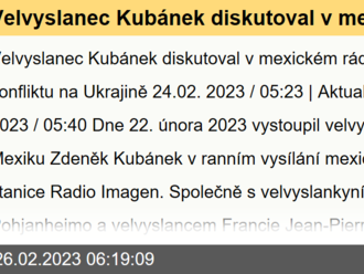 Velvyslanec Kubánek diskutoval v mexickém rádiu o důsledcích konfliktu na Ukrajině