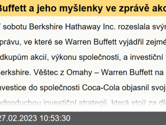 Buffett a jeho myšlenky ve zprávě akcionářům