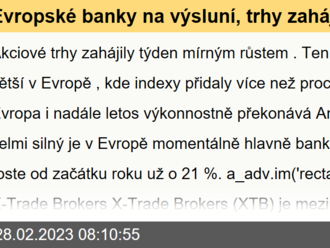 Evropské banky na výsluní, trhy zahájily týden mírným růstem - Ranní komentář