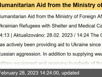 Humanitarian Aid from the Ministry of Foreign Affairs Helped Ukrainian Refugees with Shelter and Medical Care