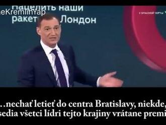 VYHRÁŽKY v ruskej televízii na adresu Slovenska: Vystrelíme RAKETU do centra Bratislavy!