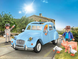 Citroën 2CV Playmobil je hračka pro děti. V balení je nabízen i s mnoha postavičkami a doplňky