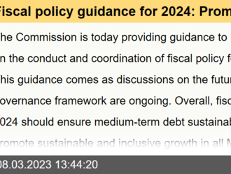 Fiscal policy guidance for 2024: Promoting debt sustainability and sustainable and inclusive growth