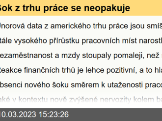 Šok z trhu práce se neopakuje