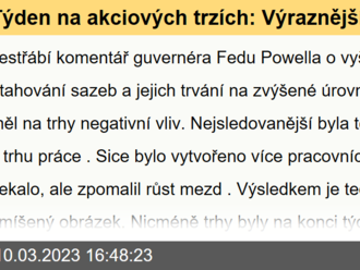 Týden na akciových trzích: Výraznější ztráty na konci týdne - Komentář