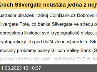 Krach Silvergate neustála jedna z největších bank ve Spojených státech Amerických