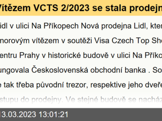 Vítězem VCTS 2/2023 se stala prodejna Lidl v Praze Na Příkopech