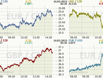 Koruna proti euru nejslabší za poslední více než měsíc  