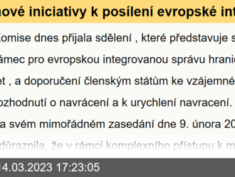 nové iniciativy k posílení evropské integrované správy hranic a urychlení navracení osob - Řízení migrace