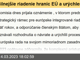 silnejšie riadenie hraníc EÚ a urýchlenie návratov nelegálnych migrantov - Riadenie migrácie