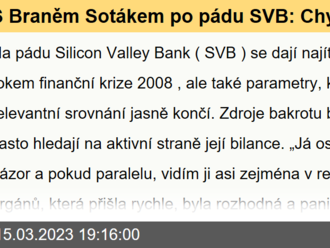 S Braněm Sotákem po pádu SVB: Chyba hrubá a ta zásadní, kde trestá trh, recesi se nevyhneme a proč Fed nemá zastavit růst sazeb