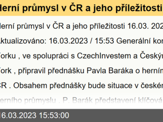 Herní průmysl v ČR a jeho příležitosti