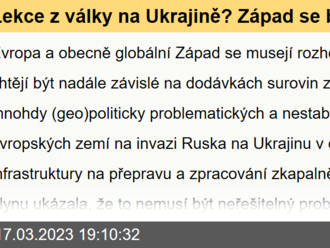 Lekce z války na Ukrajině? Západ se bude muset   trochu ušpinit