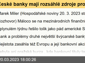 České banky mají rozsáhlé zdroje prostředků a dobře připravené reakce na různé scénáře - Jan Frait