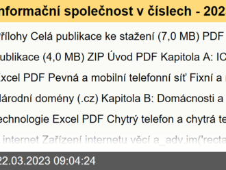 Informační společnost v číslech - 2023