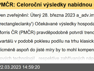 PMČR: Celoroční výsledky nabídnou slušnou dividendu - Odhady výsledků