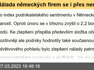 Nálada německých firem se i přes nervozitu na trzích zlepšuje  